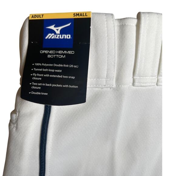 NWT Mizuno Adult BB White Pants S Baseball and Softball Bottoms - Picture 4 of 9